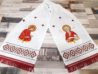 Acoperamant Sfanta Cruce Broderie Maica Domnului si Sf Ioan