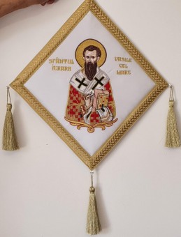 Bedernita brodata cu Sf. Ier.Vasile cel Mare