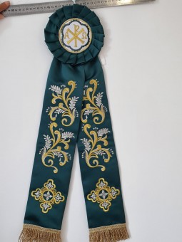 Paterite cu motiv florar fond verde