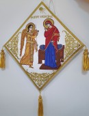 Bedernita brodata si scena  Icoanei Bunei Vestiri
